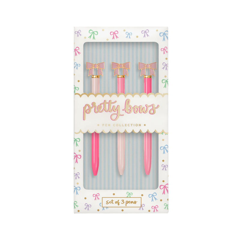 Pretty Pink Bows Pens | Set of 3