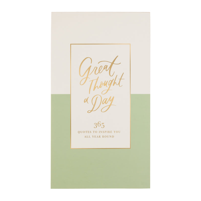 Quote Pad | A Great Thought A Day | Sage Green Colourblock