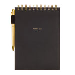 Steno Sheet Pad with Pen Holder & Pen | Black