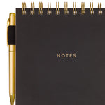 Steno Sheet Pad with Pen Holder & Pen | Black