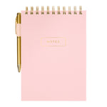 Steno Sheet Pad with Pen Holder & Pen | Blush Pink