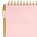 Steno Sheet Pad with Pen Holder & Pen | Blush Pink