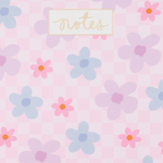 Steno Sheet Pad with Pen & Pen Holder | Daisies