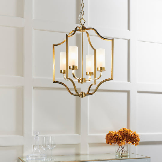 Edrea Frosted Pendant Light | Brass