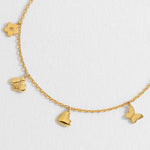 Bumblebee & Butterfly Charm Bracelet | Gold Plated