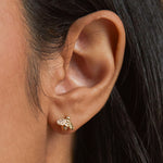 Bumblebee Stud Earrings | Gold Plated