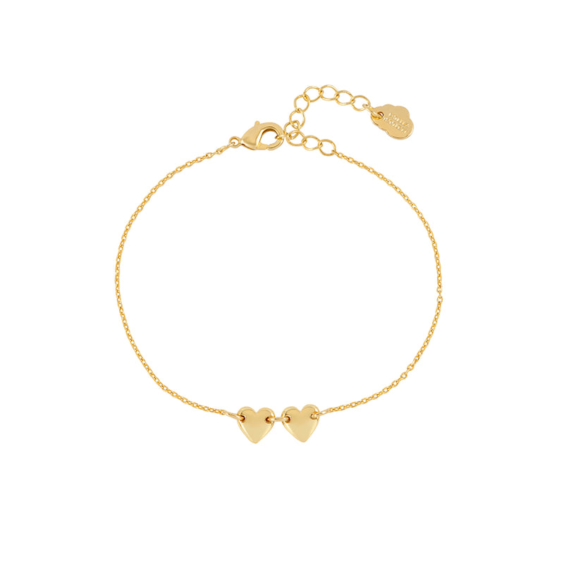 Connected Hearts Bracelet | Gold Plated