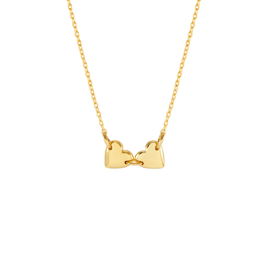 Connected Hearts Necklace | Gold Plated