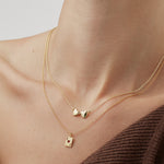 Connected Hearts Necklace | Gold Plated