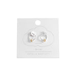 Flower Trio Hoop Earrings | Silver Plated