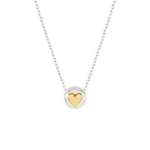Heart Disc Bead Necklace | Gold & Silver Plated