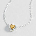 Heart Disc Bead Necklace | Gold & Silver Plated