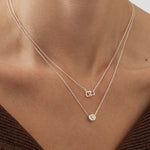 Heart Disc Bead Necklace | Gold & Silver Plated