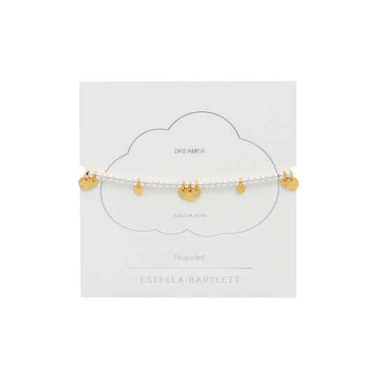 Louise Hammered Disc Bracelet | Gold Plated