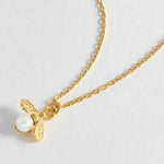 Pearl Bee Pendant Necklace | Gold Plated