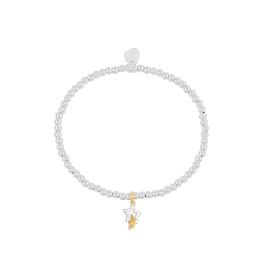 Sienna Interlinked Star Charm Birthday Bracelet | Gold & Silver Plated