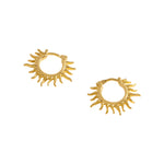 Sun Huggie Hoop Earrings | Gold Plated