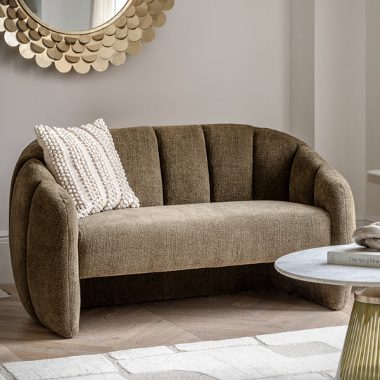 Atella Tufted 2 Seater Sofa | Moss Green