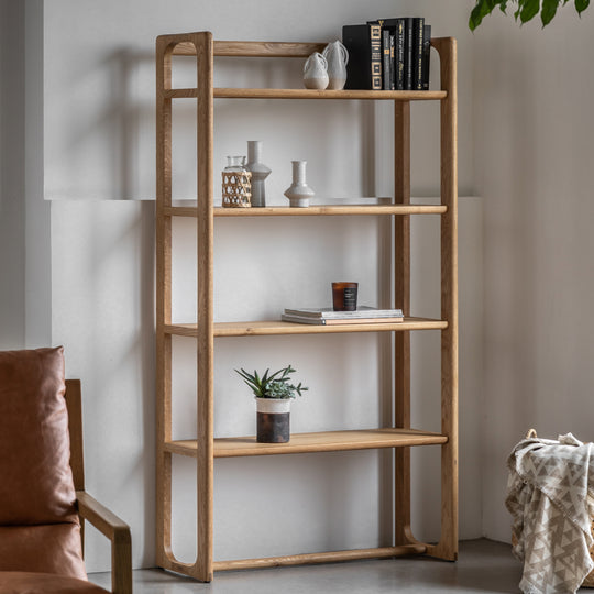 Craft Oak Open Display Unit | Natural | Tall