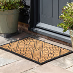 Ikat Coir Doormat | Natural/Black | 90cm