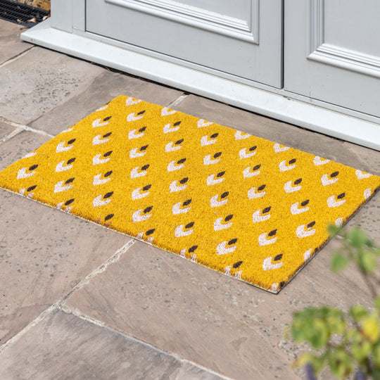 Ikat Coir Doormat | Ochre | 90cm