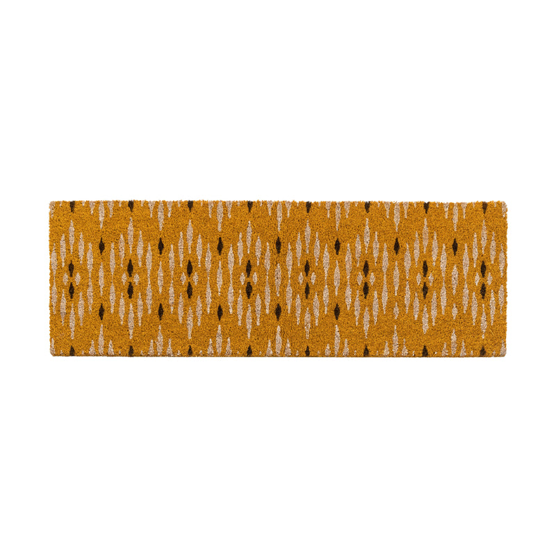 Ikat Coir Double Doormat | Cream/Ochre | 120cm