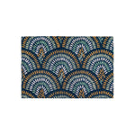 Ikat Peacock Doormat | Navy | 90cm