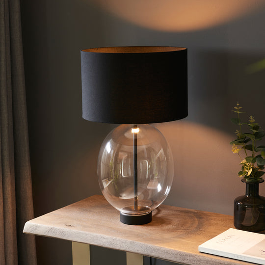 Kelda Oval Table Lamp | Black