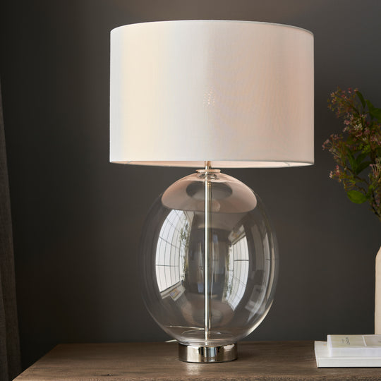 Kelda Oval Table Lamp | Natural