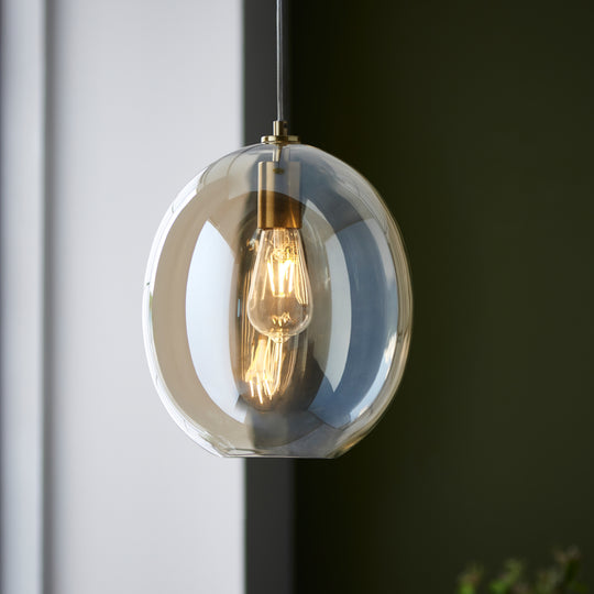Kelda Oval Pendant Light | Champagne