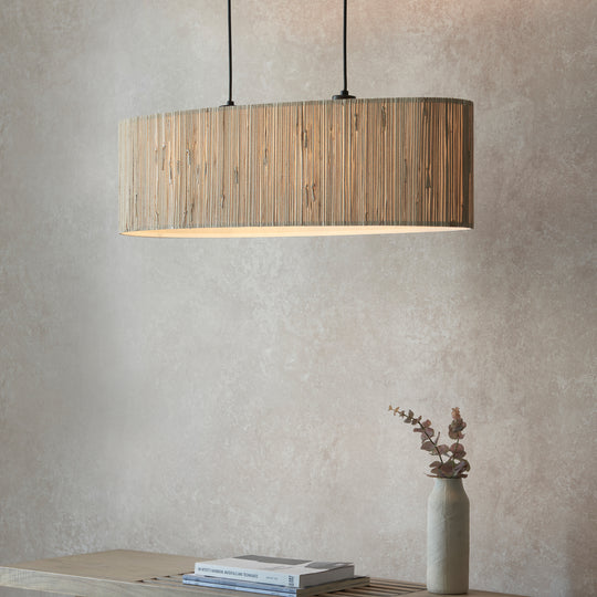 Longshore Seagrass 2 Pendant Light | Black/Natural