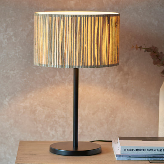 Longshore Seagrass Table Lamp | Black/Natural