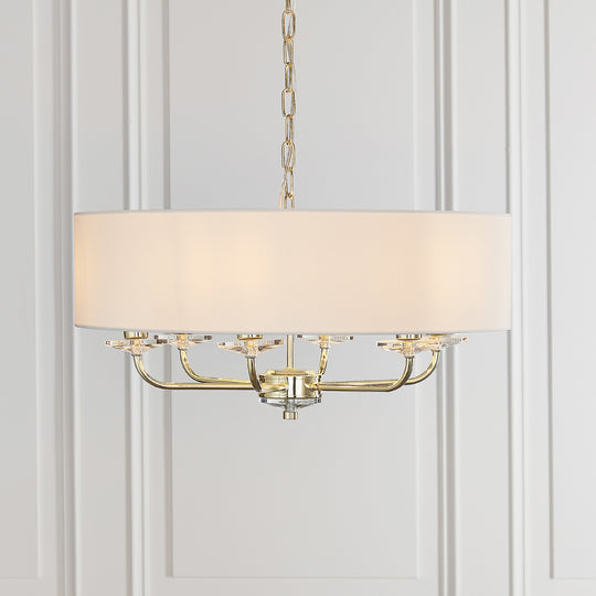 Nixon Pendant Light | Brass/Vintage White | Large