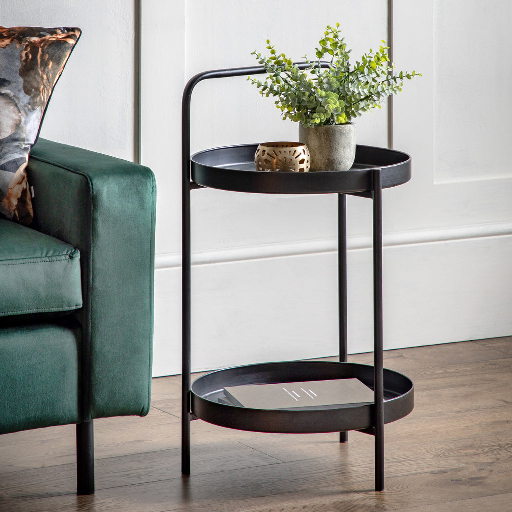 Gallery | Sennen Handle Side Table - Black – About Living