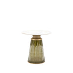Seville Fluted Marble Top Side Table | Dusk