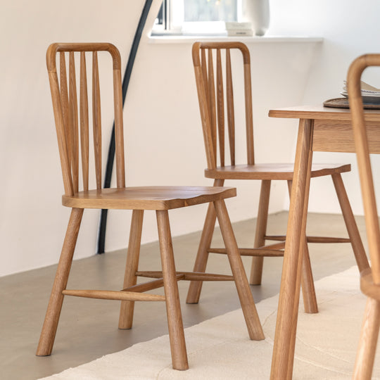 Wycombe Nordic Dining Chairs | Natural | Set of 2