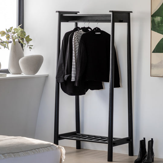 Wycombe Nordic Open Wardrobe | Black