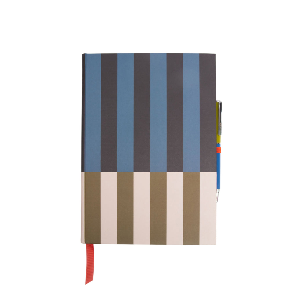 Gardner Notebook Real Example gardner | Men's Casebound Notebook & Pen Set - Block Stripe – About Living