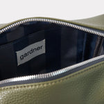 Vegan Leather Wash Bag | Khaki