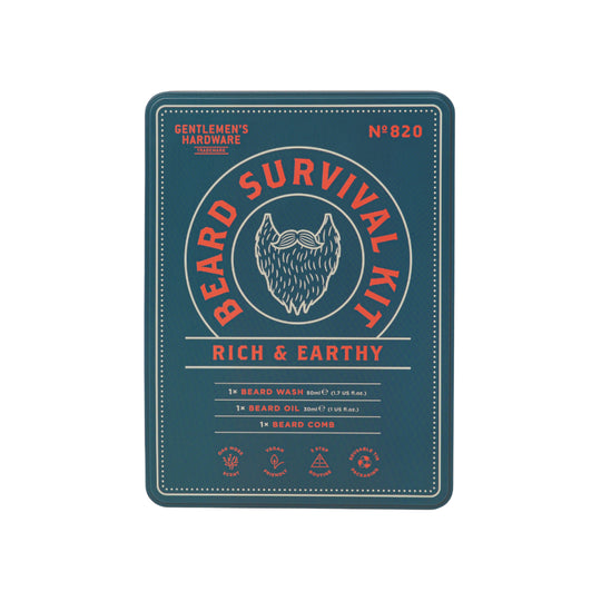 Beard Survival Kit | Wash, Oil & Comb