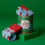 Chilli Pepper Socks in a Can