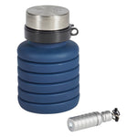 Collapsible Water Bottle with Mini Flashlight & Carabiner | 470ml