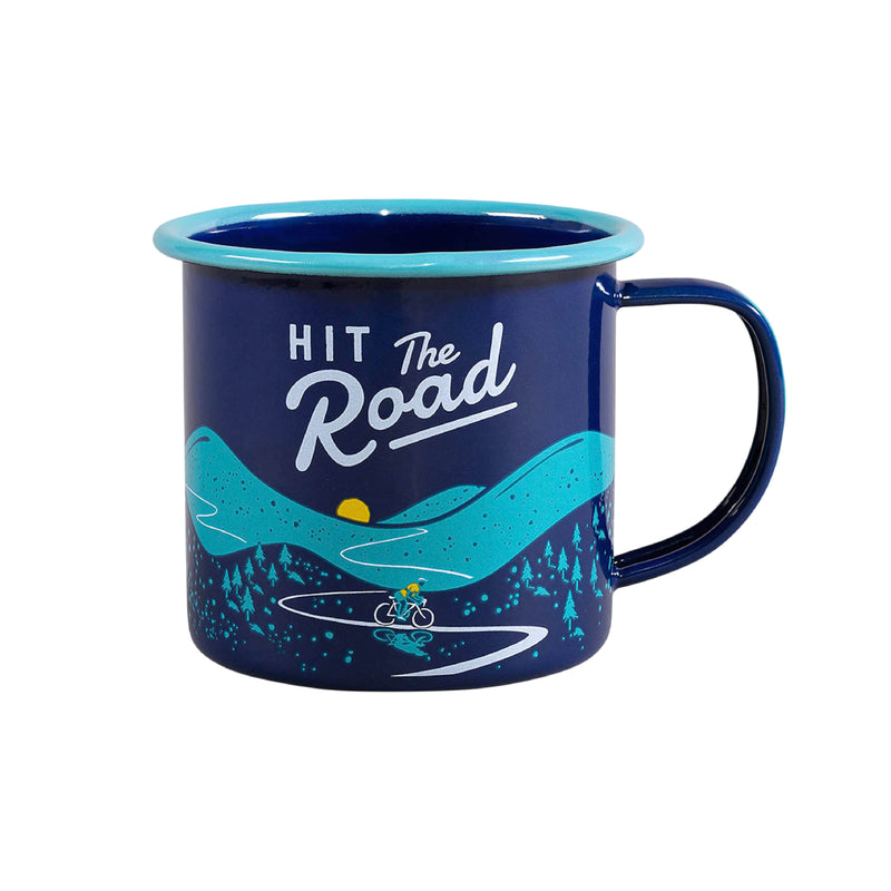 Enamel 'Hit The Road' Mug | 325ml