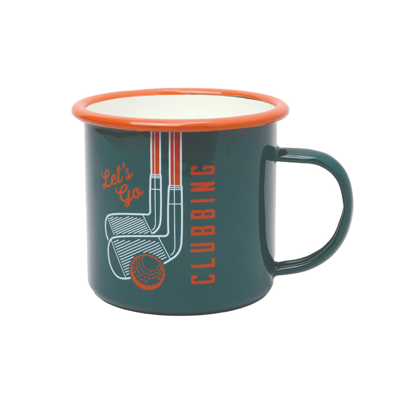Enamel 'Let's Go Clubbing' Golf Mug | 500ml