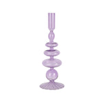 Glass Bubble Dinner Candle Holder | Lilac