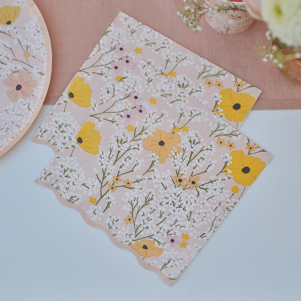 Ginger Ray | Spring Floral Napkins – About Living
