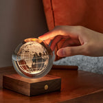 Amber Crystal Ball Light | 3D World Globe