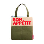 'Bon Appetit' Lunch Bag | Green