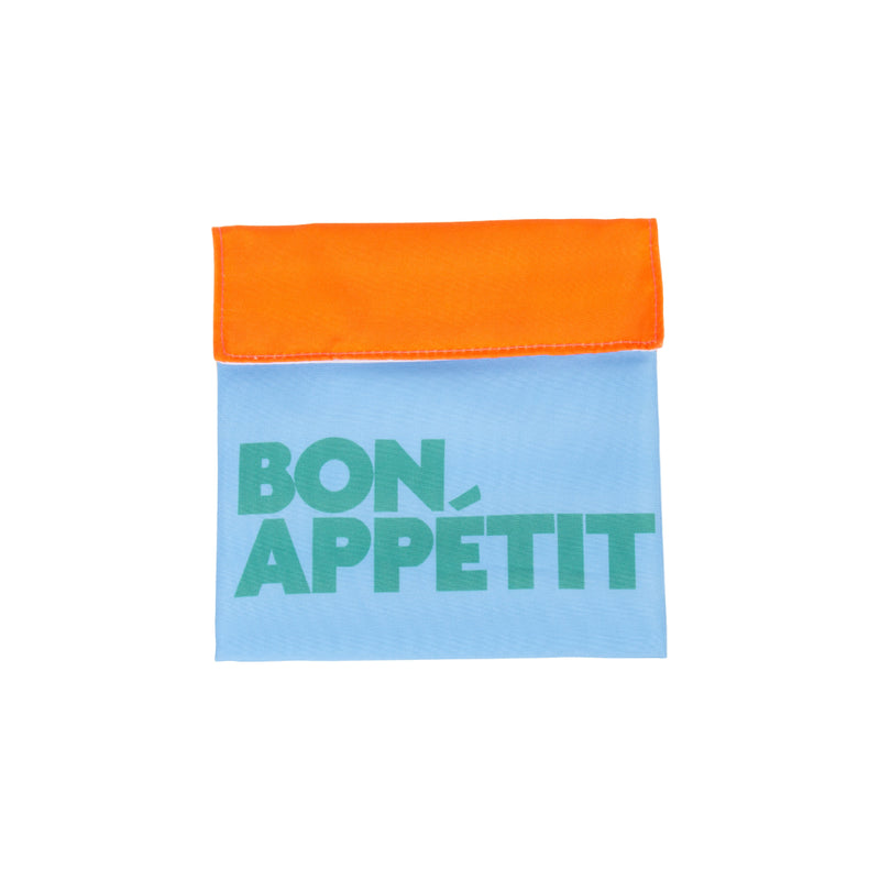 'Bon Appetit' Waterproof Snack Bag | Blue