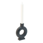 Ceramic Candle Holder | Black Oval